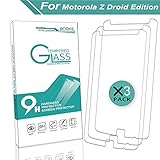 MOTO Z Droid / Moto Z Glass Screen Protector, [3Pack] AnoKe(0.3mm 9H 2.5D) Tempered Glass Screen Protector Film Shield For Motorola Z Droid Edition Glass -3Pack