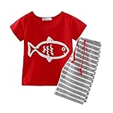 LittleSpring Little Boys' Clothing Short Sets Striped