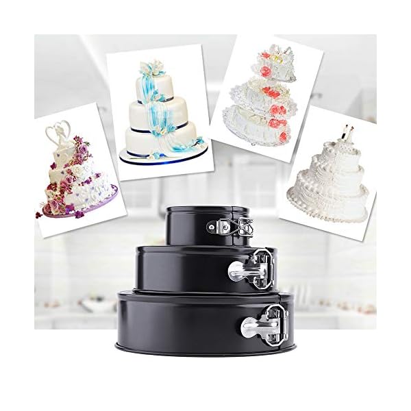 3-Pieces-Non-Stick-Springform-Cake-Pans-Blkthun-Professional-Round-Cake-Mold-and-Baking-Bakeware-Set-with-Removable-Bottom-101823-cm 3 Pieces Non-Stick Springform Cake Pans - Blkthun, Professional Round Cake Mold and Baking Bakeware Set with Removable Bottom - 10/18/23 cm