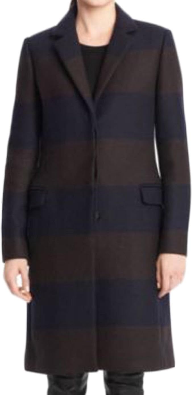 navy wool coat womens