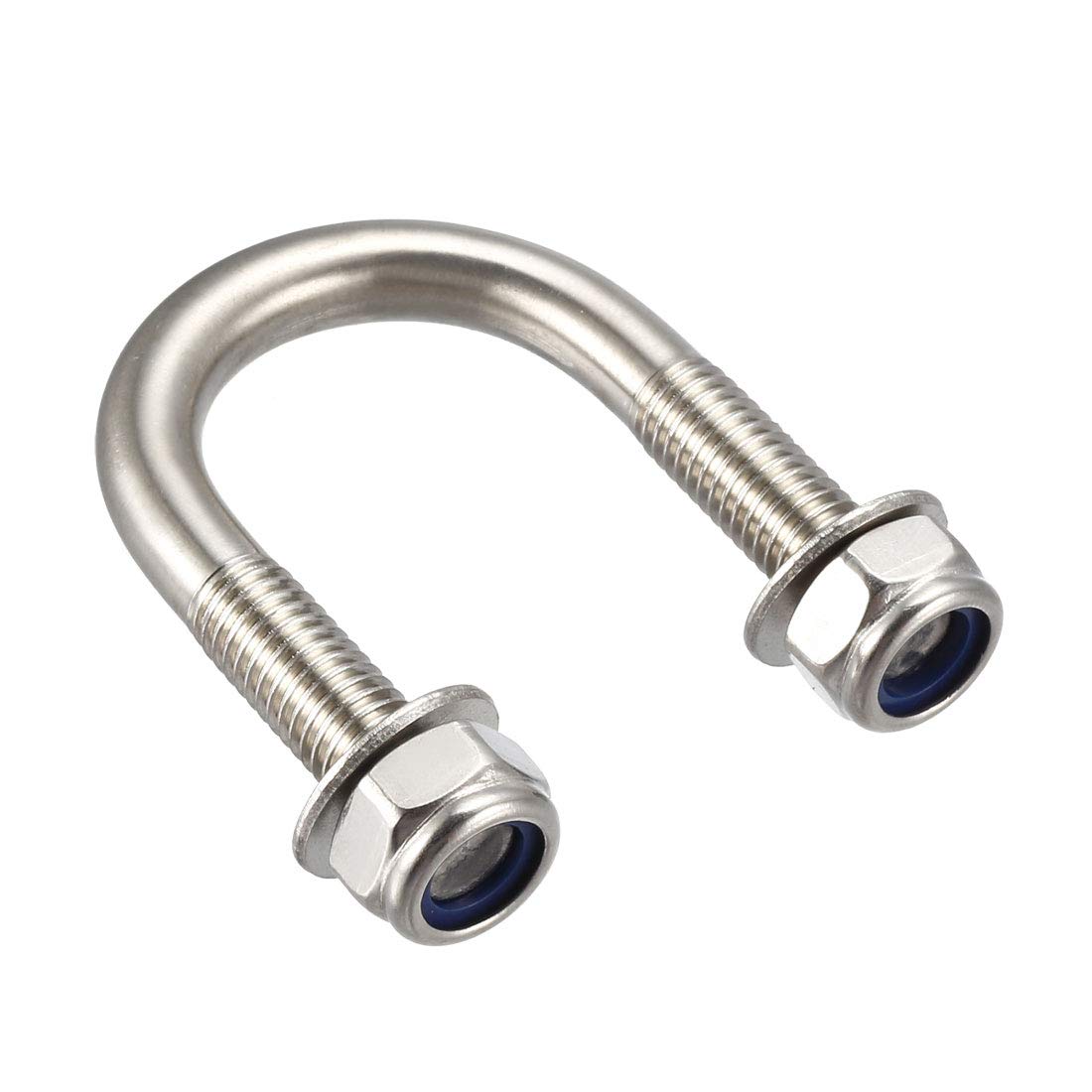 sourcing map U-bolts 4Pcs 1.06"(27mm) Inner Width 52mm Length M8 304 Stainless Steel Round U Bolt with Nuts Washers for Boat Trailer Axle