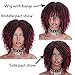 AISI QUEENS Short Dreadlock Curly Wigs for Black Women Braided Wigs African American Wig Heat Resistant Synthetic Twist Wig