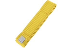 Kofun Professional Taekwondo Belt, Karate Judo Double Wrap Martial Arts Stripe Sports Belt, 1.8M/2.8M, 180cm, Yellow