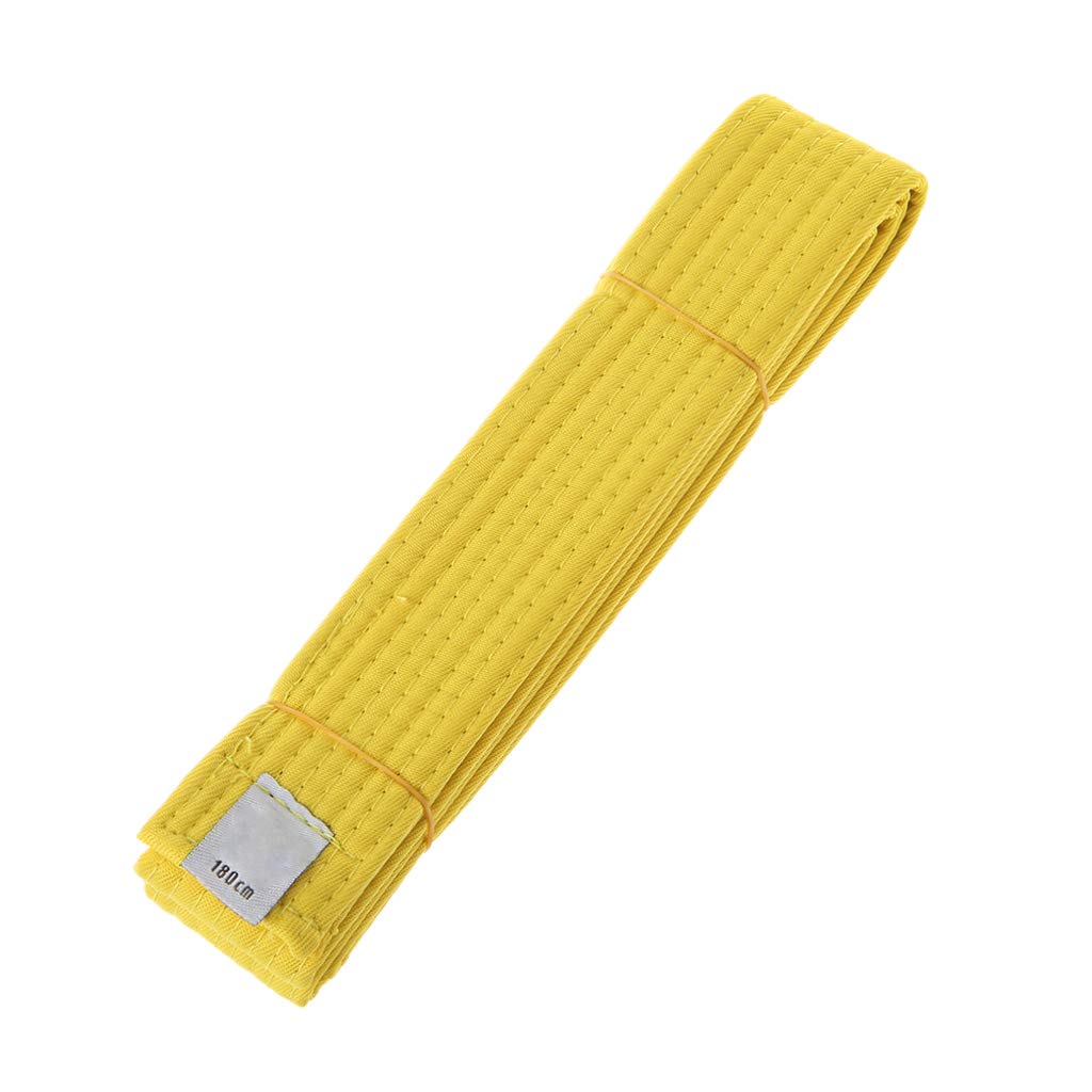 LLLucky Professional Taekwondo Belt Karate Judo Double Wrap Martial Arts Stripe Sports Belt 1.8m/2.8m Yellow belt