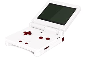 eXtremeRate Scarlet Red Custom Full Set Buttons for Gameboy Advance SP, Replacement A B L R Button Power On Off Volume Button