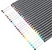 Fineliner Coloring Pen Set, 0.38mm Colored Fine Line Sketch Writing Drawing Pens, 24 Assorted Colors Porous Pen for Bullet Journal and Taking Note by Trandpter