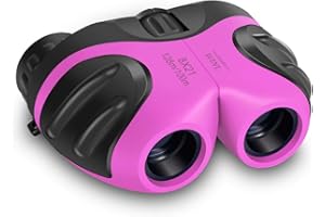 MEET SUN VNVDFLM Binoculars Toys for Children,Birthday Gifts for 4-9 Years Old Boys for Outdoor Play,5-12 Years Old Girls Presents,Best Gift for Kids Hunting,Learning (Pink)