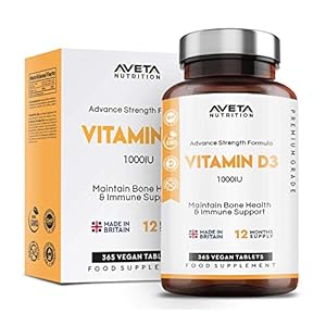 Vitamin D3 365 Days Supply | 1000IU Vitamin D Supplement | High Absorption Cholecalciferol Vitamin D