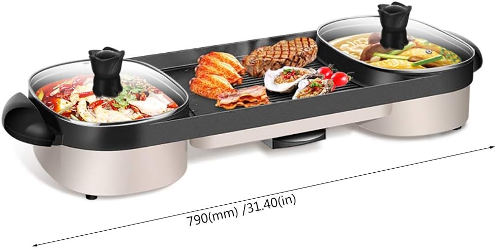 review Nologo W-XS Electric Grill,Three Open and Three Control,Free Choice,Independent Heating,Independent Temperature Control of District Heating,Suitable for Home Kitchen and Outdoor Barbecue,Convenient