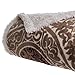 Bedford Home Printed Coral Soft Fleece Sherpa Throw Blanket, Brown,50