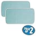 mDesign Ultra Absorbent Reversible Microfiber Dish Drying Mat and Protector for Kitchen Countertops, Sinks: Folds for Compact Storage, Mini - 2 Pack - Aqua Blue/Ivory
