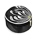 Red Blossom Travel Jewelry Case - Embroidered Chrysanthemum (Black)