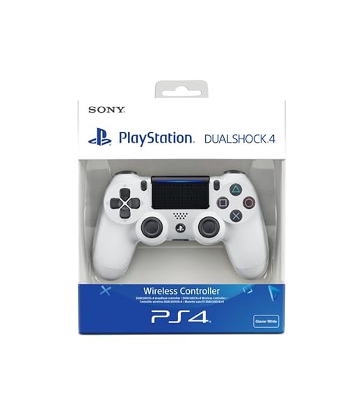 title=PlayStation 4- Dualshock 4 Controller Wireless V2, Bianco (Glacier White)
