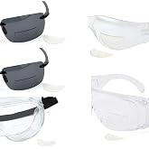 WENDA 5 Pack, +2.00 Great View Reusable Stick-On Bifocal Lenses Reader Magnifying Adhesive Reading Lens Sticker Sport Sunglass Safety Glasses Magnifier Add On Goggles (5 Pack, +2.0)
