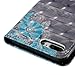 iPhone 7 Plus Case,iPhone 8 Plus Case,Flexible Detachable Wallet Scratch Resistant Protective Cover Card Holder 3D Painted Magnetic Premium PU Leather Case Pocket for Apple iPhone 7 Plus-Blue Flower
