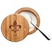 Totally Bamboo Eco-Friendly Salt Box, Fleur-de-Lis with 