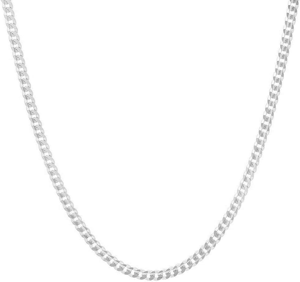 Authentic Solid Sterling Silver Cuban Curb Link .925 ITProLux Necklace Chains 2MM - 10.5MM, 16" - 30", Made In Italy, Men & Women, Next Level Jewelry