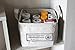 Storage Basket Storage Bin Storage Cube with Handles Small Canvas Fabric Cotton Linen Collapsible, French S, Small(8.25 x 7.87 x 5.91 inch)