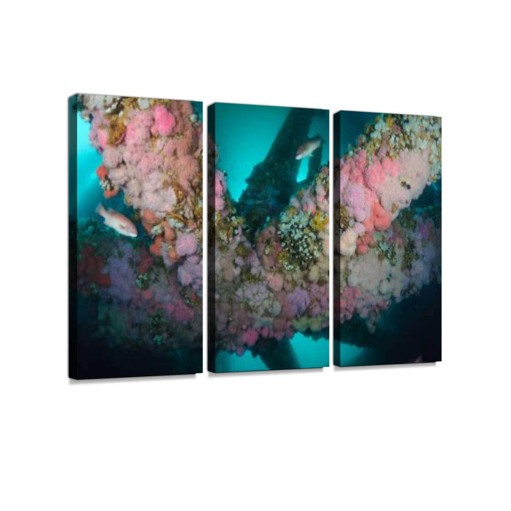 Oil Platform Eureka 3 Pieces Print On Canvas Wall Artwork Modern Photography Home Decor Unique Pattern Stretched and Framed3 Piece