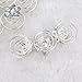 12pcs Spiral Hair Hair Clips Bun Stick Pick for DIY Hair Style (Silver)