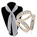 Maikun Scarf Ring Modern Rhinestone Paved Triple-ring Scarf Ring Golden-Tone Size S Gift for Valentine's Day