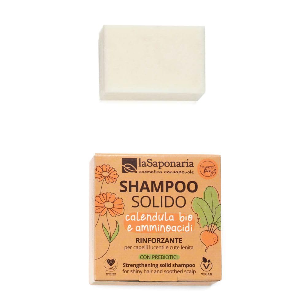 Lasaponaria Solid Strengthening Shampoo With Calendula And Amino Acids 50g
