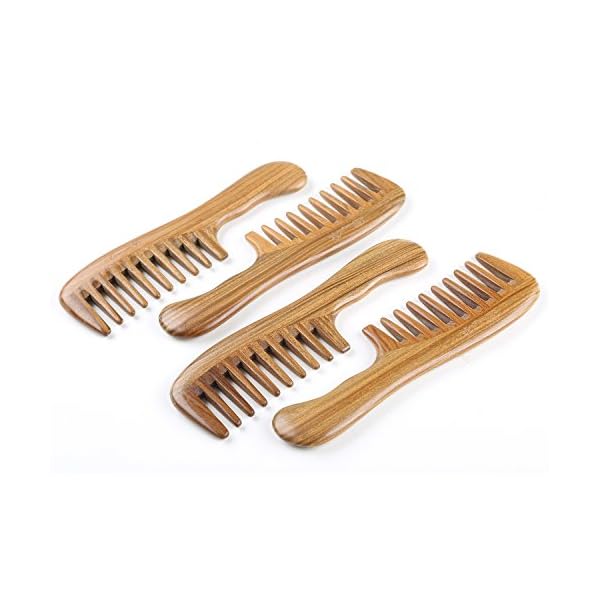 Breezelike Sandalwood Hair Comb - No Static Handmade Wide  display picture 3