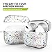 Youtec Airpods pro Case Cover, Cute Clear Airpods 3 Protective Cover Skin for Girl Women Men Shockproof Hard PC Case with Keychain Compatible Airpods pro Charging Case 3rd Gen 2019 [Front LED Visible], 01- Purple Flower (Purple Flower Airpods pro case)