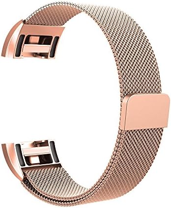 Fitbit Charge 2 Bands,PASAONE Milanese Loop Stainless Steel Replacement Metal Bands with Adjustable Magnet Lock
