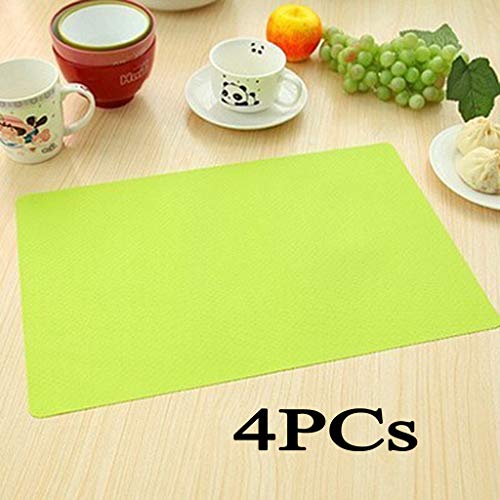 Goosuny Drawer and Shelf Liner 4 PCS Washable Refrigerator Mats EVA Shelf Liners 17.72”X11.42” Durable and Strong, for Drawers, Shelves, Cabinets, Storage, Kitchen and Desks