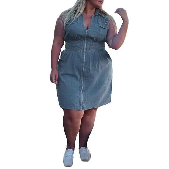amazon denim dress plus size