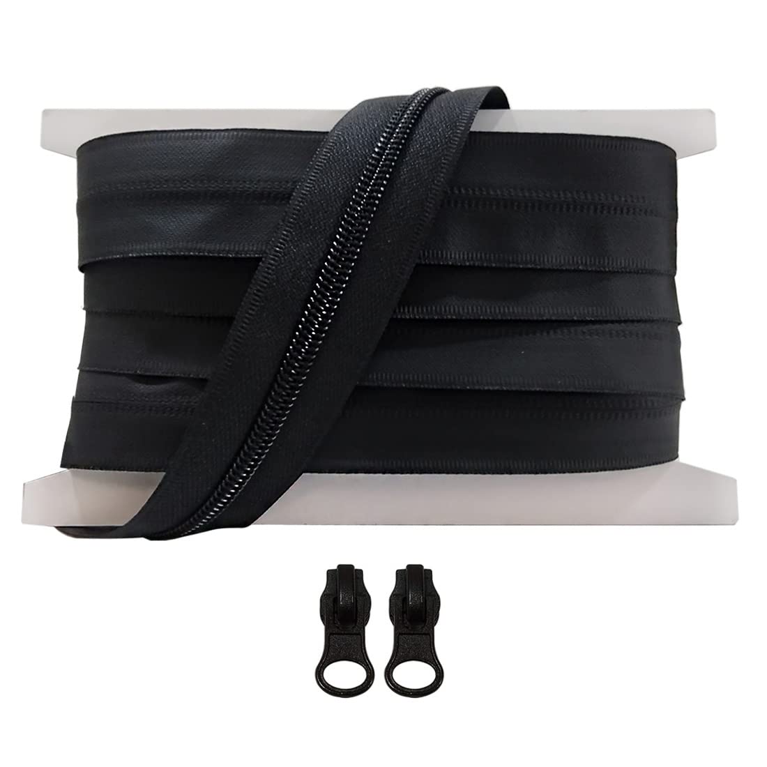 2 Yard Waterproof Zipper + 2 Sliders for Sewing and Mounting Zipper to The Desired Size Zipper for Sewing Clothes Neoprene (1 Yard, 0.2 inch)