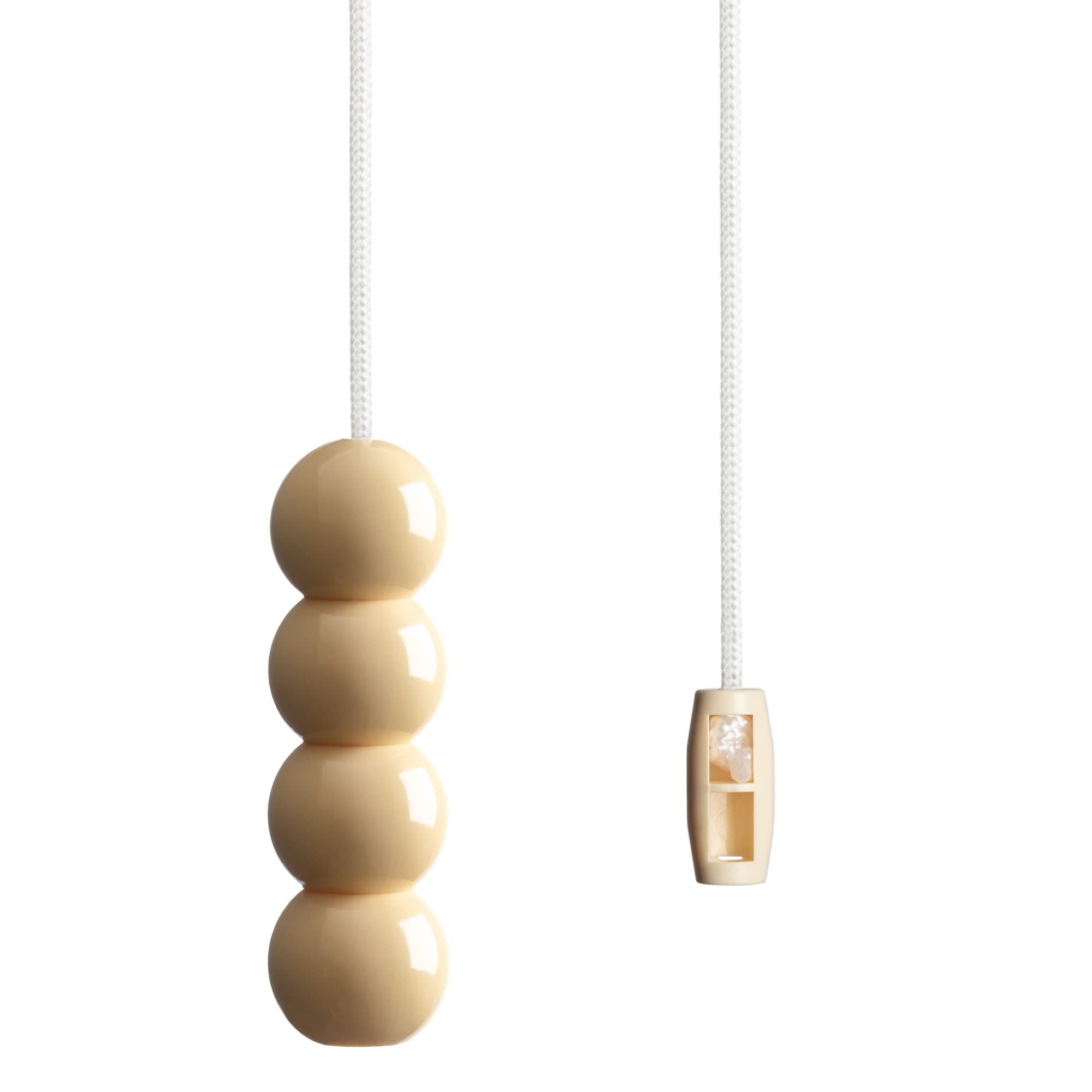sleeklight Light Pull Cord with a Bead Style Handle in a choice of Bright and Fun Colours. With ice White Cord. (Cream)
