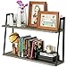 SRIWATANA Floating Wall Shelves, 2-Tier Rustic Wood Shelves for Bedoom, Bathroom, Living Room, Kitchen (Weathered Gray)