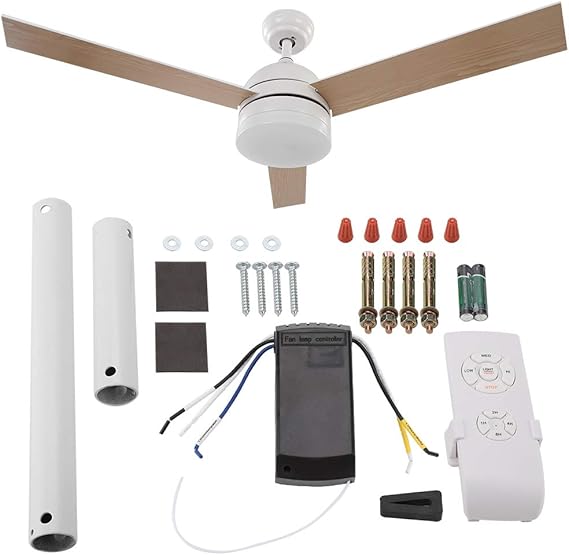 Deckenventilator, 52 '' Blades Deckenventilator LED-Licht mit