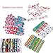 Timoo Mini Nail Files Bulk, 50 PCS Printed Emery Boards for Nails, Double Sided, Assorted Colors, 2.36 inches