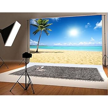 Amazon.com : 7x5 ft Beach Photo Backgrounds Coconut Trees
