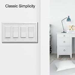 OKAWYC Quadruple Decorator Light Switch Cover Adler