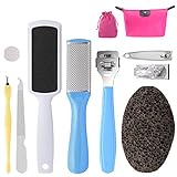 PRETTY SEE 10 in 1 Foot File Callus Remover Stainless Steel Pedicure Rasp Tools