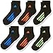 adidas Kids-Boy's/Girl's Cushioned Quarter Socks (6-Pair), Black/Solar Red/Bold Orange/Solar Green/Solar Yell, Large