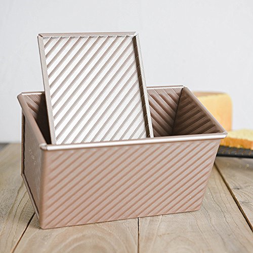 Bakerdream Bakeware Loaf Pan With Cover 8.5 x 4.8 inch Bread Toast Mold with Lid