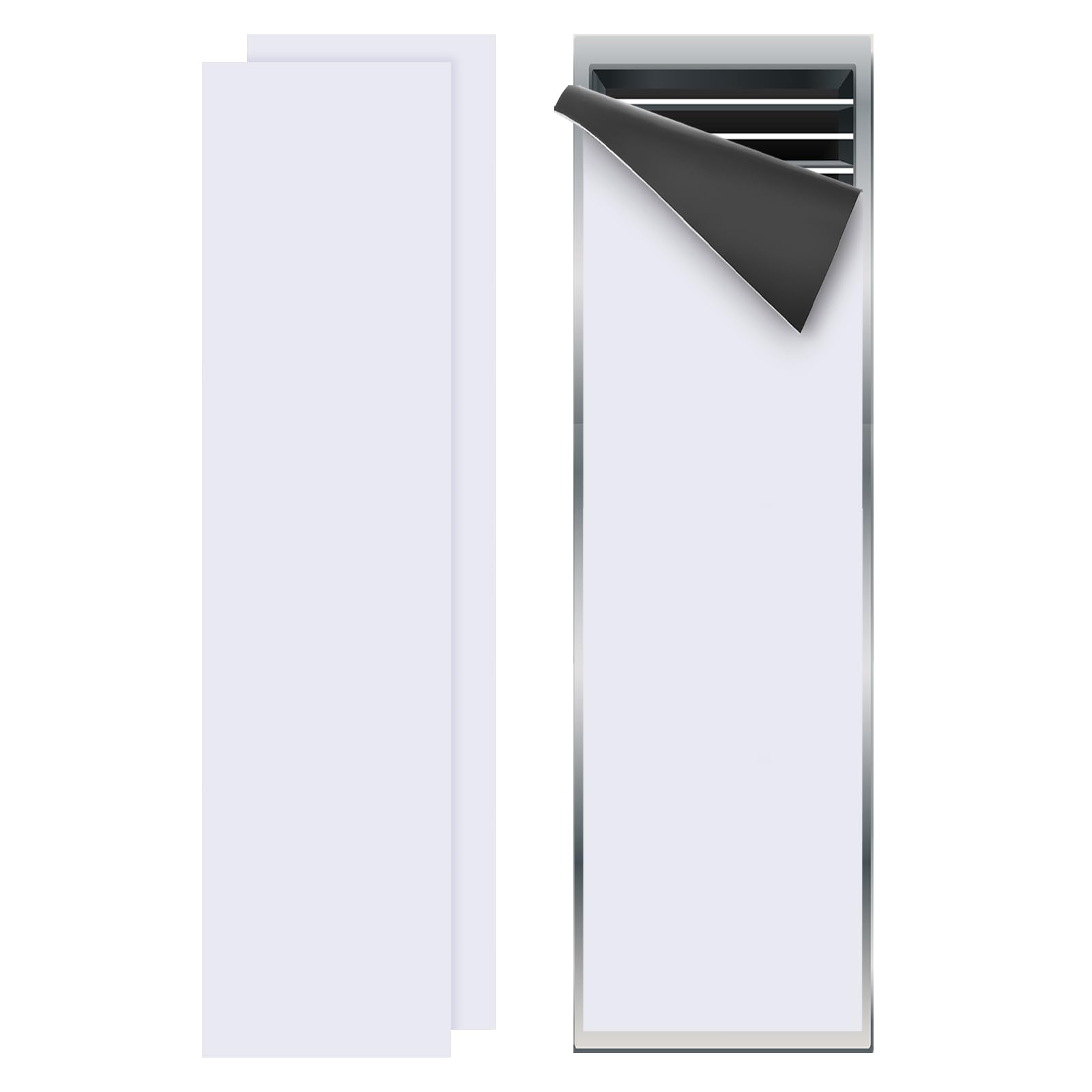 PATIKIL 14"x3.5" Magnetic Vent Cover, 2 Pack Floor Wall Air Registers Cover High Strength Magnetic Vent Blocker for Home RV HVAC Fireplace Furnace, White