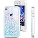 iPhone 4s Case, iPhone 4 Case, iPhone 4s Glitter Case, Fashion Creative Design Flowing Glitter Floating Luxury Bling Glitter Sparkle Love Heart Hard Case for iPhone 4S / 4,Love:Blue