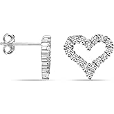 Charmsy 925 Sterling Silver Heart & Infinity Stud Earrings for Women | Women's Love Heart Shaped Earrings Jewelry Gifts