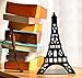 Fasmov Eiffel Tower Nonskid Bookends Art Bookend,1 Pair (Black)