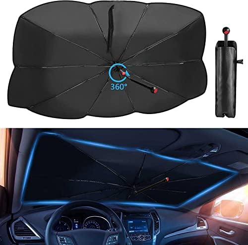 Windshield Sun Shade Umbrella For Chevy Silverado 1500 2019-2025 - Custom Fit UV Protection Sunshade