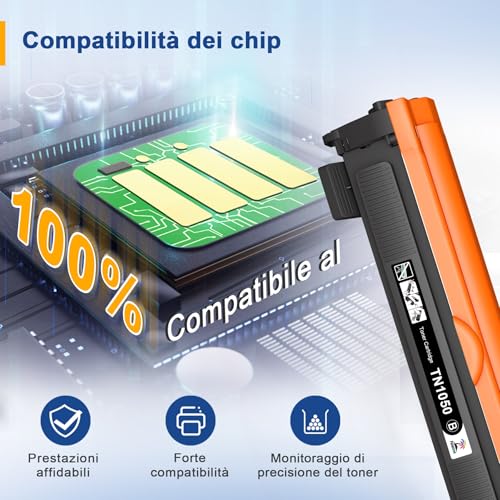 Palmtree TN1050 Toner Compatible for TN-1050 Toner Brother DCP1612W for Brother MFC1910W HL-1110 HL-1210W HL-1212W MFC-1810 DCP-1512