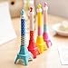 KitMax (TM) Pack of 12 Pcs Cute Cool Novelty France Paris Eiffel Tower Shape Personalized Promotional Ballpoint Pens Office School Supplies Students Children Gift