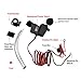 RioRand Waterproof 5V/2.1A Dual USB Output Motorcycle Handlebar Clamp Power Adapter Charger USB Charging System with DC 12V Car Cigarette Lighter Socket - Black