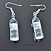 Ownsig Women Bohemian Water Bottle Pendant Earrings Drop Dangle Earrings Creative Unique Blue pair